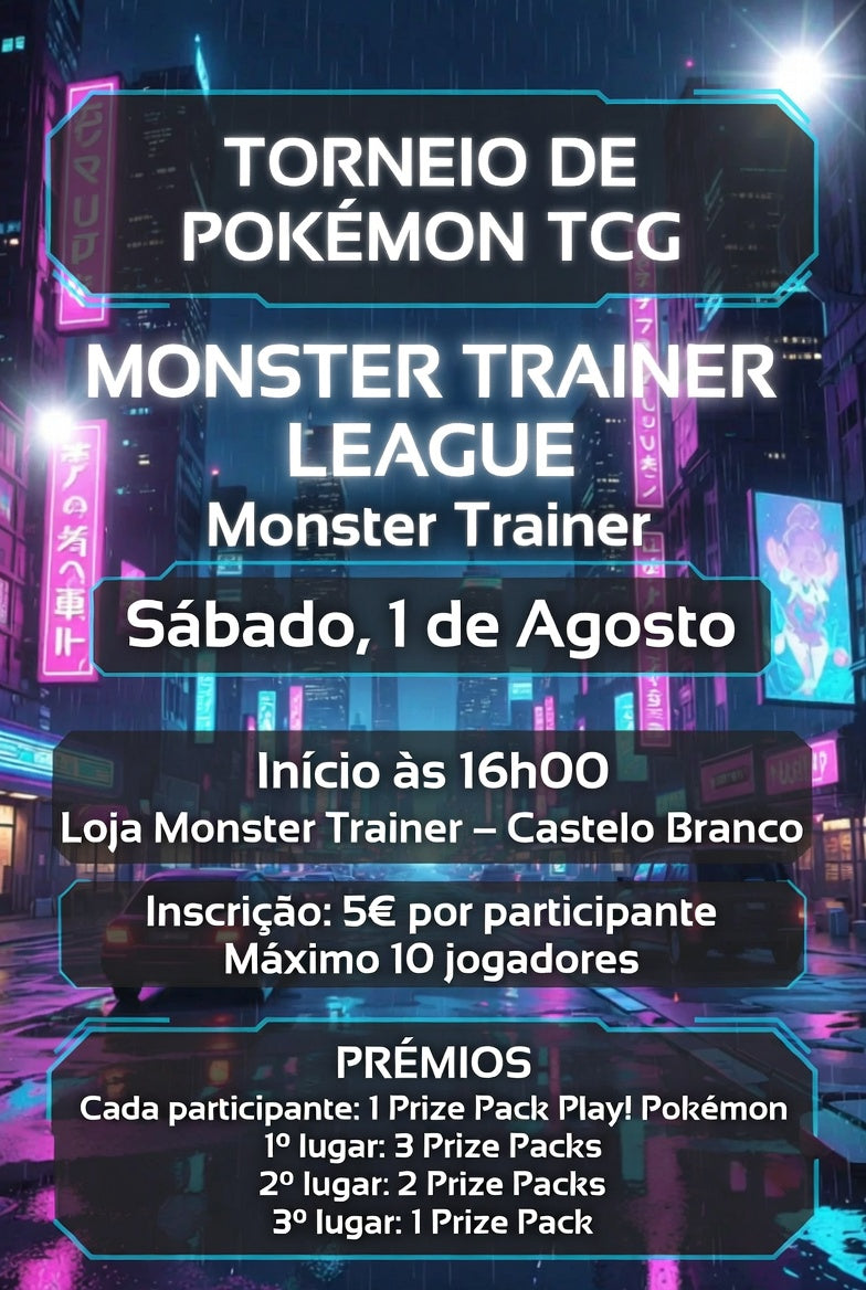 Inscrição — Torneio Pokémon TCG | Monster Trainer League | 1 Agosto
